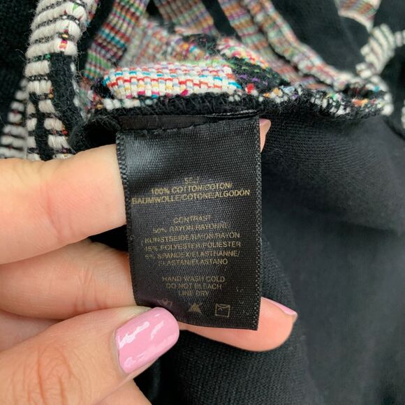 Sunday in Brooklyn Top Women S Small Black Ellery Woven Knit Aztec Anthropologie - Picture 11 of 14